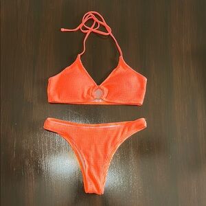Vibrant Orange Women’s Bikini Set size Medium NWOT